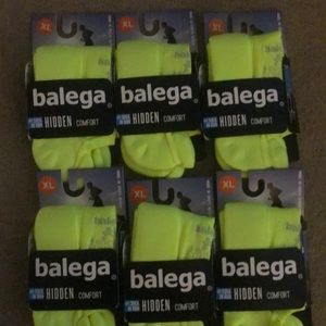 NEW 6 pr Balega Hidden Comfort Socks XL Yellow